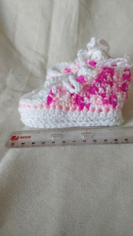 Pink and White Converse - Crocheted