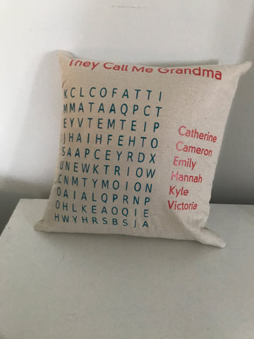 Custom Order - Personalized Word Search Puzzle Throw Pillow Cover