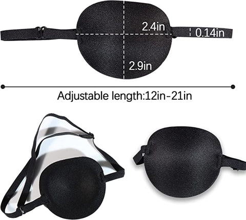 Eye Patch - Adjustable - Medical or Halloween for Adults or Kids