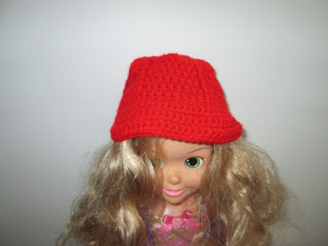 Crocheted Baseball Hat - Red