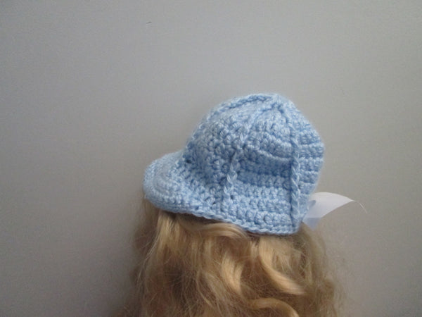 Crocheted Baseball Hat for a Newborn