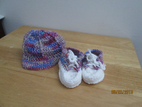 Crocheted Cap & Converse Set