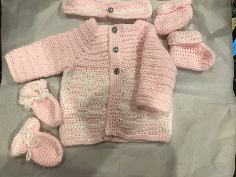 Crocheted Sweater Set - 4 pieces