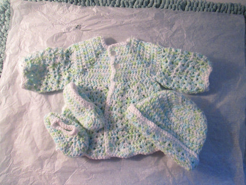 Crocheted Sweater Set - 3 pieces