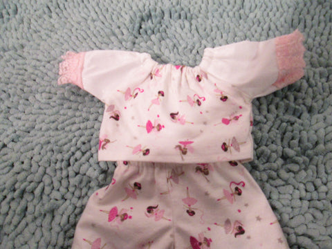 Ballerina Flannel Pajama Short Set