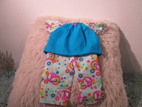 Two Piece Pajama Sets for 18" Doll- Handmade