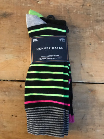 Men's Denver Hayes Socks - 2 pairs - NWT