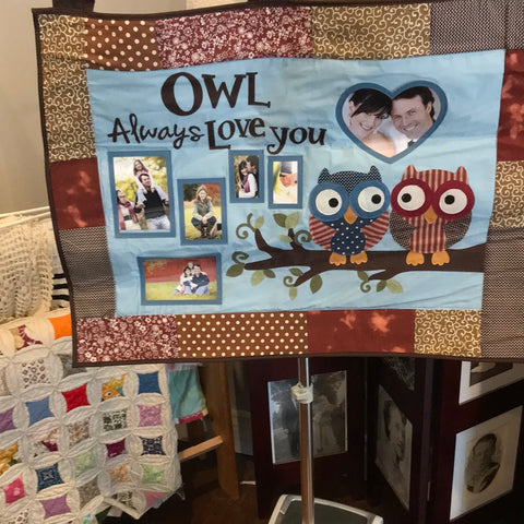 Owl Always Love You - Hanging Photo Quilt  - New