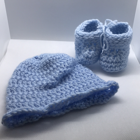 Bootie and Hat Set- Crocheted
