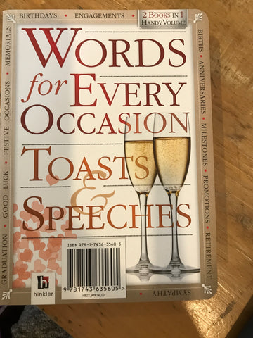Words for Every Occasion: Toasts & Speeches