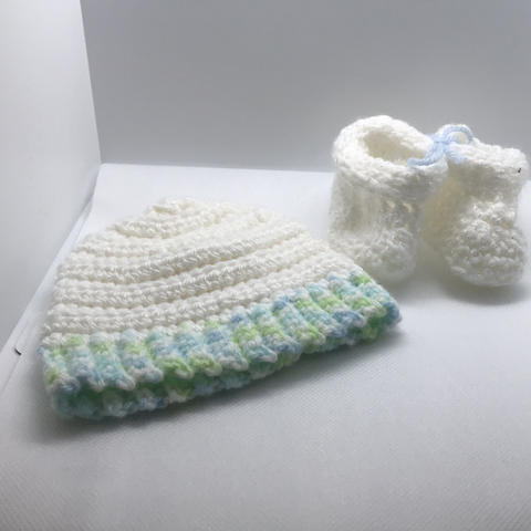 Bootie and Hat Set- Crocheted